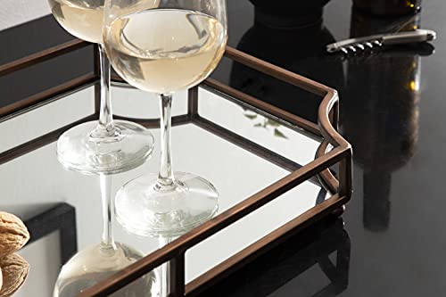 Kate and Laurel Ciel Modern Scalloped Tray; 19 x 13 x 3. Bronze; - Product Imagery