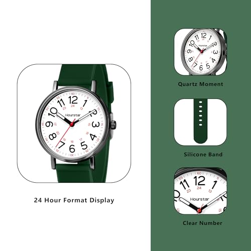 Women's Analog Nurse Watch | Second Hand | Easy Read | Silicone - Product Imagery