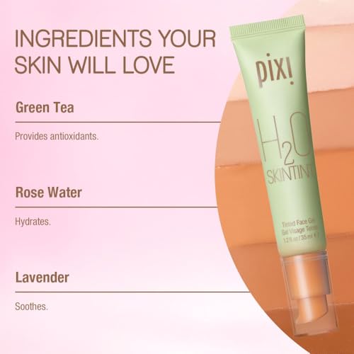 Pixi H2O SkinTint | Tinted Face Gel Moisturizer | Lightweight - Product Imagery