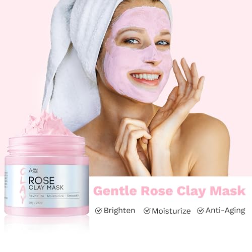 ANAI RUI 3 Pack Clay Mask Set, Rose,Turmeric, Avocado 2.5 oz Each - Product Imagery