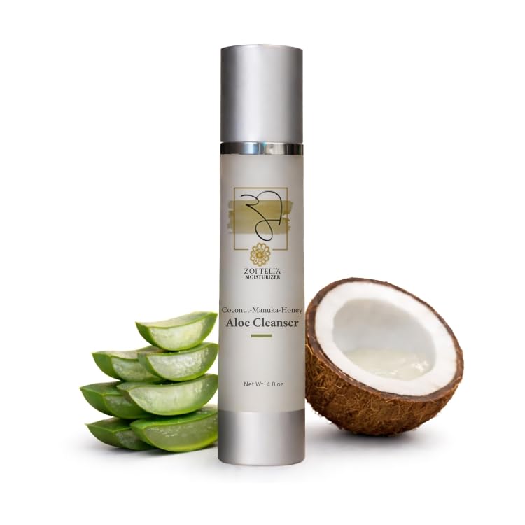Coconut Manuka Honey Facial Cleanser with Aloe & Botanical Oils - Product Imagery