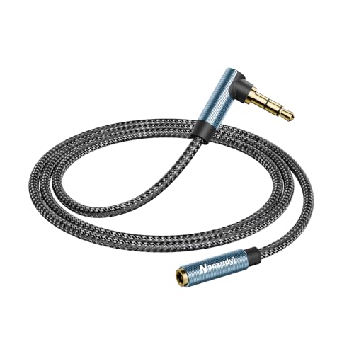 Nanxudyj 3.5mm Headphone Extension Cable Right Angle, 3.5mm Male by Nanxudyj - Angle View 1