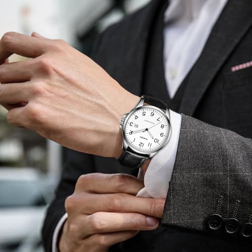 Watch for Men, Fashion Minimalist Wrist Watch Waterproof Quartz - Product Imagery