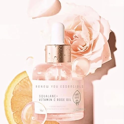 Squalane and Vitamin C Rose Serum. Anti Aging Anti Wrinkle - Product Imagery