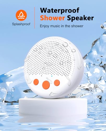 LENRUE Shower Speaker, Bluetooth Waterproof Speaker Wireless, - Product Imagery