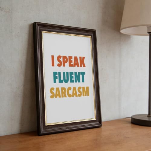 I Speak Fluent Sarcasm, Etsy Uk, Teen Room Print, Funny Teenager - Product Imagery