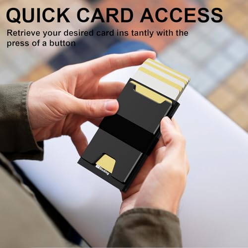 Smart Card Wallet for Men Slim: Minimalist Wallet For Men - RFID - Product Imagery