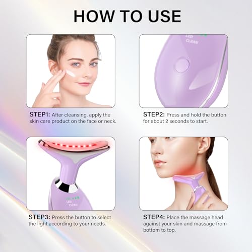 Facial Massager, Portable Face Neck Massager Wand for Skin Care - Product Imagery