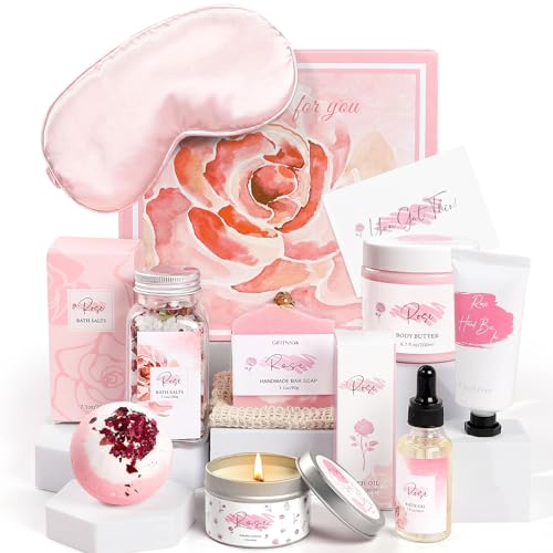 Mother s Day Gifts Rose Spa Gifts Set Bath Gifts Set for - Frerdui Official Imagery - 1