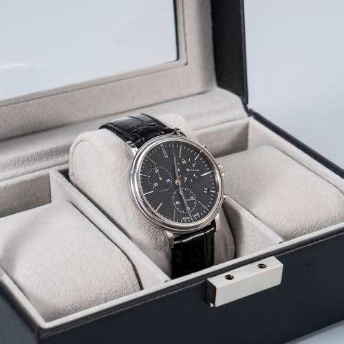 ProCase Watch Box, 3 Slot Mens Watch Display Case, Black - Product Imagery