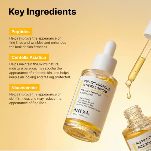 NIDA Peptide Propolis Renewal Serum | Peptide Complex, Propoli... - Product Imagery