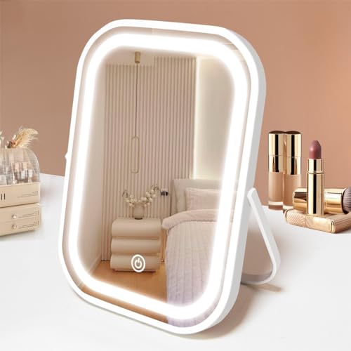 YEKKOPT Travel Makeup Mirror with Lights Portable Small - YEKKOPT Official Imagery - 1