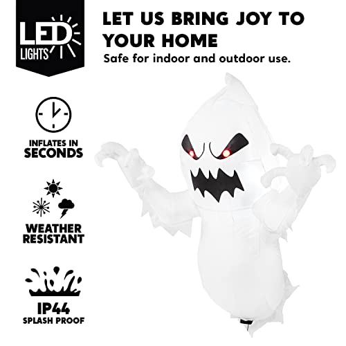 Joiedomi 4.5 FT Halloween Inflatable Ghost with Build-in LEDs, - Product Imagery
