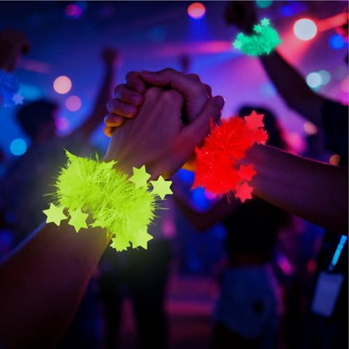 14 Pcs Glow in The Dark Party Bracelet, Neon Fluorescent - Product Imagery