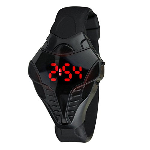 FANMIS LED Digital Fashion Cobra Watch Black Silicone Iron - Product Imagery