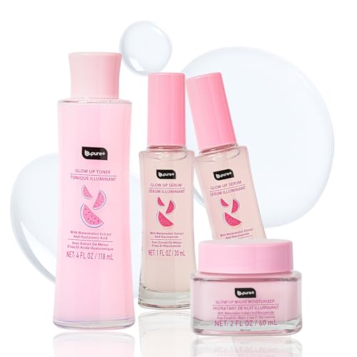 Glow Up Watermelon Renewing Skin Care Gift Set, 4-Pack - Product Imagery