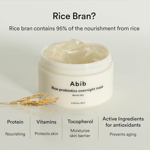 Abib Rice Probiotics Overnight Face Mask Barrier Jelly 2.7 fl oz - Product Imagery
