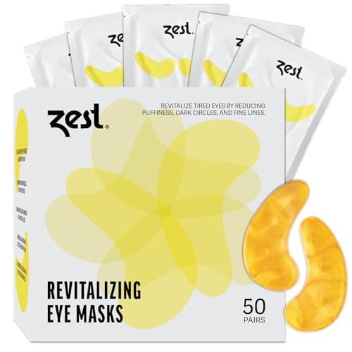 ZEST 50 Pairs 24k Gold Gel Crystal Collagen Eye Mask - Under Eye - Product Imagery