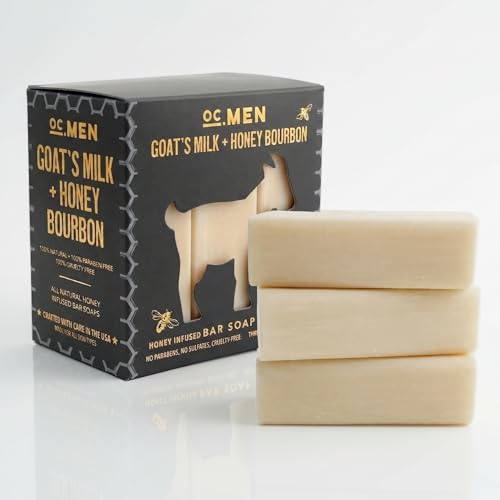 Olivia Care Men Goat s Milk Honey Bourbon Honey Infused Bar - Olivia Care Official Imagery - 1