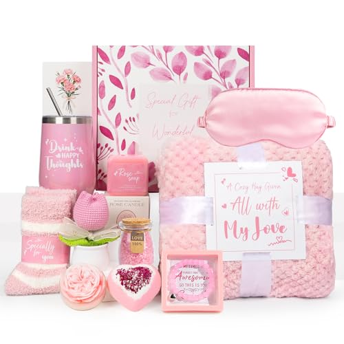 Gift Set for Women Rose Self Care Basket Set Luxury - ATOMAKER Official Imagery - 1