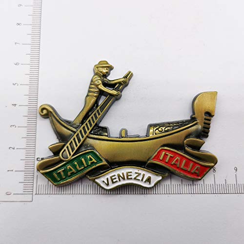 3D Venice Italy Boating Refrigerator Magnet Souvenir Metal - Product Imagery