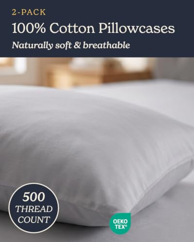 Beckham Hotel Collection Queen Pillow Cases Set of 2, Cool Touch - Product Imagery
