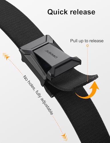 JUKMO Men's Stretch Tactical Belt, 1.5" Elastic Nylon Web with - Product Imagery