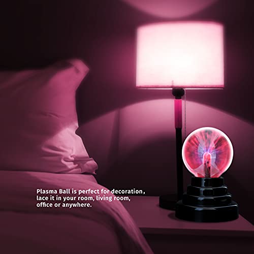 PowerTRC Plasma Ball, 3 inch Plasma Night Lamp, USB or Battery - Product Imagery