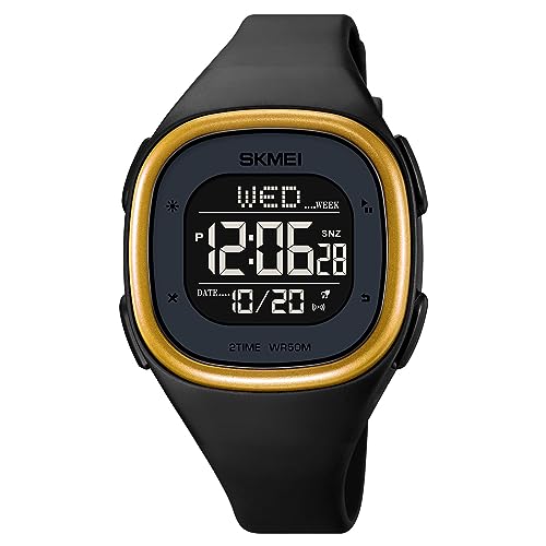 Gosasa Mens Minimalist Square Digital Watch Waterproof Wrist - Product Imagery