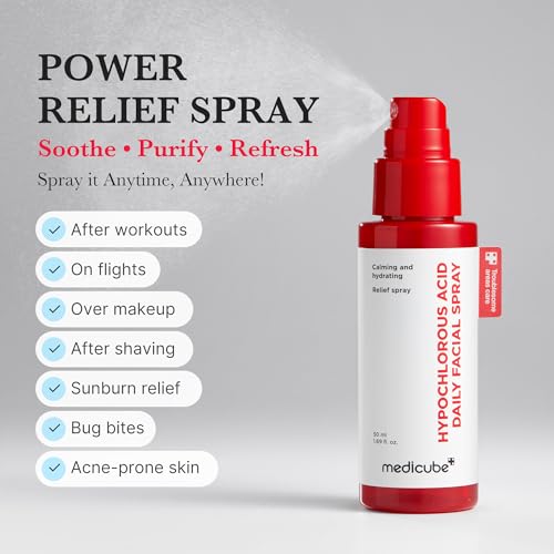 medicube Power Soothing Spray with Hypochlorous Acid, 1.69 fl.oz - Product Imagery