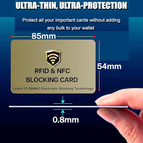 SaiTech IT RFID Blocking Card for Credit Debit ID Card, Golden - Product Imagery