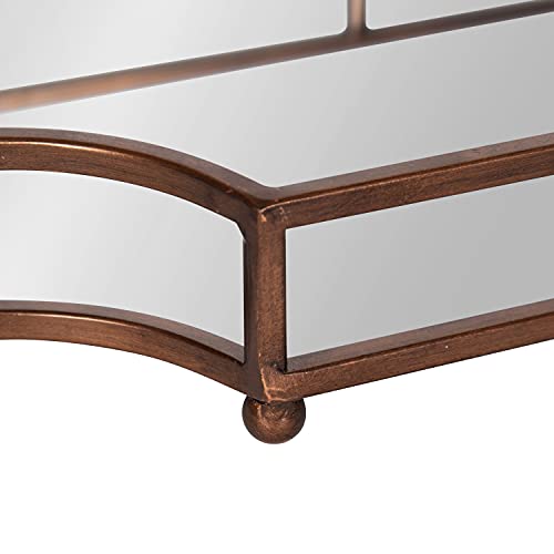 Kate and Laurel Ciel Modern Scalloped Tray; 19 x 13 x 3. Bronze; - Product Imagery