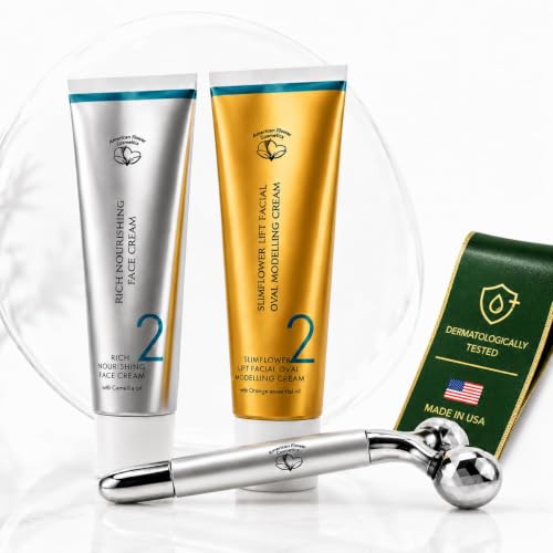Anti Aging Neck Face Jawline D collet Firming Cream Set - AMERICAN FLOWER COSMETICS Official Imagery - 1