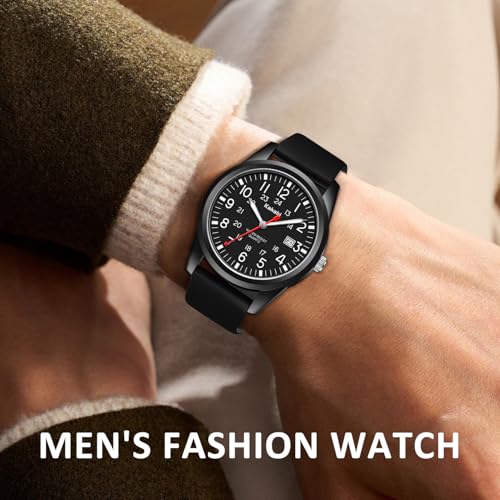 Men's Easy to Read Watch, Unisex Military Sport Analog Quartz - Product Imagery