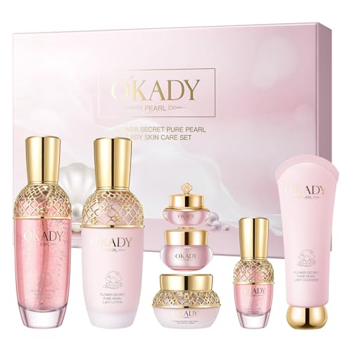 Luxury 7 in 1 Anti Aging Skin Care Set for Women Cleanser - AESTHTANY Official Imagery - 1