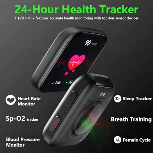 FITVII Health & Fitness Tracker (Answer/Make Calls), Smart Watch - Product Imagery