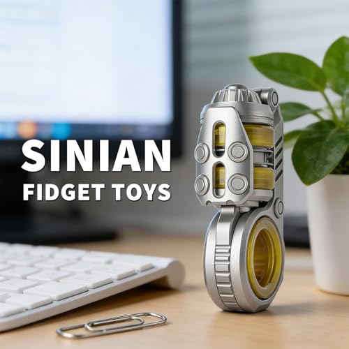 SiniaN Fidget Toys Adults, Stainless Steel SiniaN Fidget Slider - Product Imagery