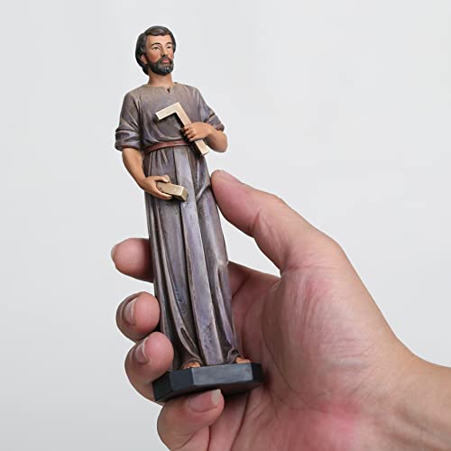 BC Catholic St. Joseph Statue The Worker, 6" H Catholic Saint - Product Imagery