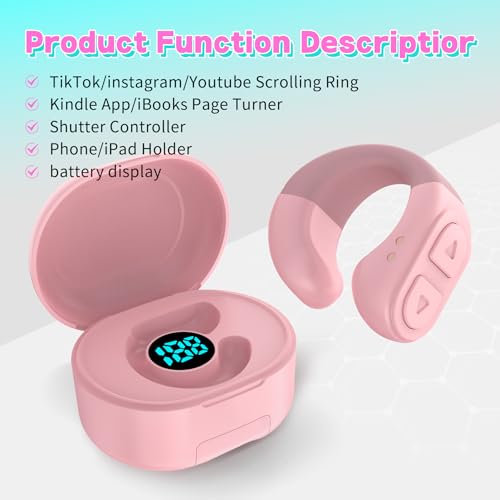 TikTok Scrolling Ring Remote, Bluetooth Page Turner for - Product Imagery