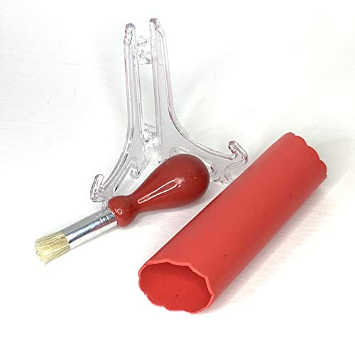 Premium Ceramic Garlic Grater Plate Set - Red Sunflower - Product Imagery