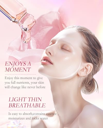 Facial Mask Skincare Set,10Pcs Sakura Collagen Skin Care Sheet - Product Imagery