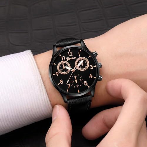 Men and Women’s Watches Fashion Casual Leather Quartz Wrist - Product Imagery