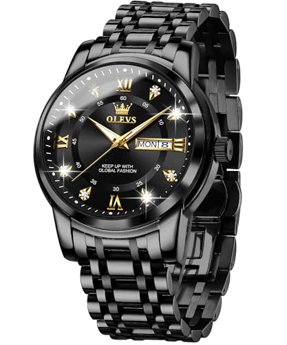 OLEVS Men Watch Analog Wood Wirst Watches Luxury Dress - Product Imagery