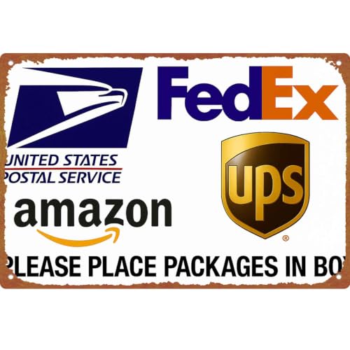 8x12 Inch Aluminum Sign, Please Place Packages Here Delivery - Product Imagery