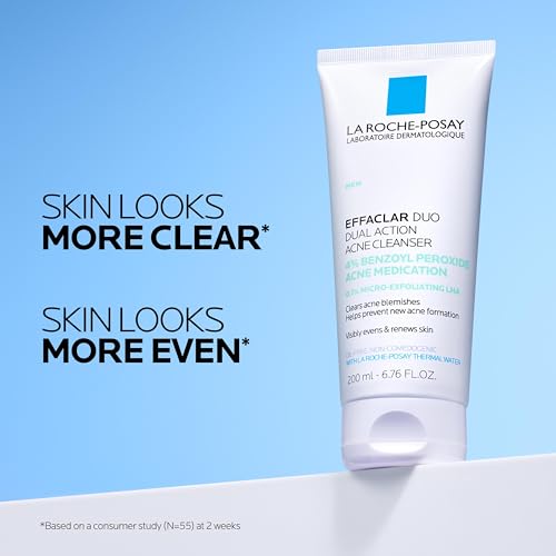 La Roche-Posay Effaclar Dual 4% Benzoyl Peroxide Acne Face Wash - Product Imagery