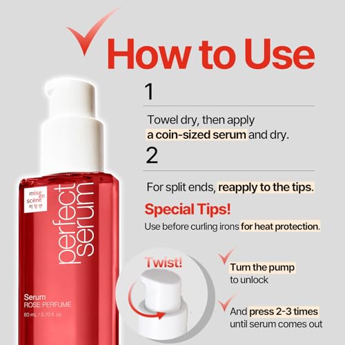 Mise En Scene Perfect Rose Perfume Serum - Hair Refreshing Oil - Product Imagery