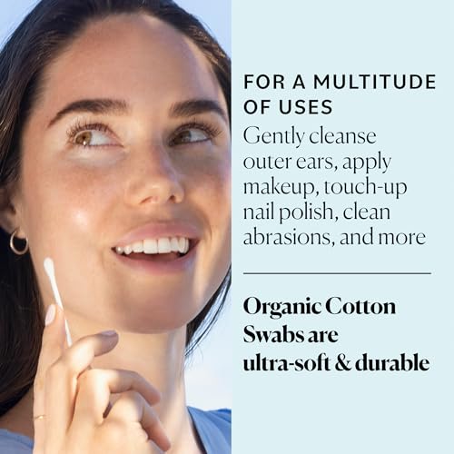 Sky Organics Organic Cotton Swabs 375 ct, 100% Pure, Natural, - Product Imagery