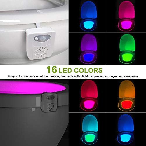 ZEZHOU Toilet Light 2 Pack - 16 Color LED Toilet Bowl Light - Product Imagery