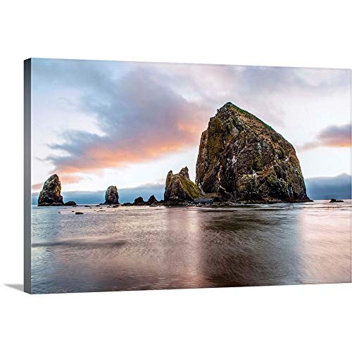 CANVAS ON DEMAND Haystack Rock, Cannon Beach, Oregon Canvas Wall - Product Imagery