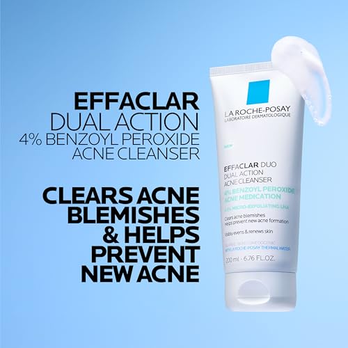 La Roche-Posay Effaclar Dual 4% Benzoyl Peroxide Acne Face Wash - Product Imagery